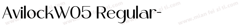 AvilockW05 Regular字体转换